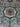 Artistic pattern closeup on handmade Oriental wool and silk area rug
