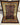 Full view of 4x5 ft black & gold Persian silk rug – floral medallion design