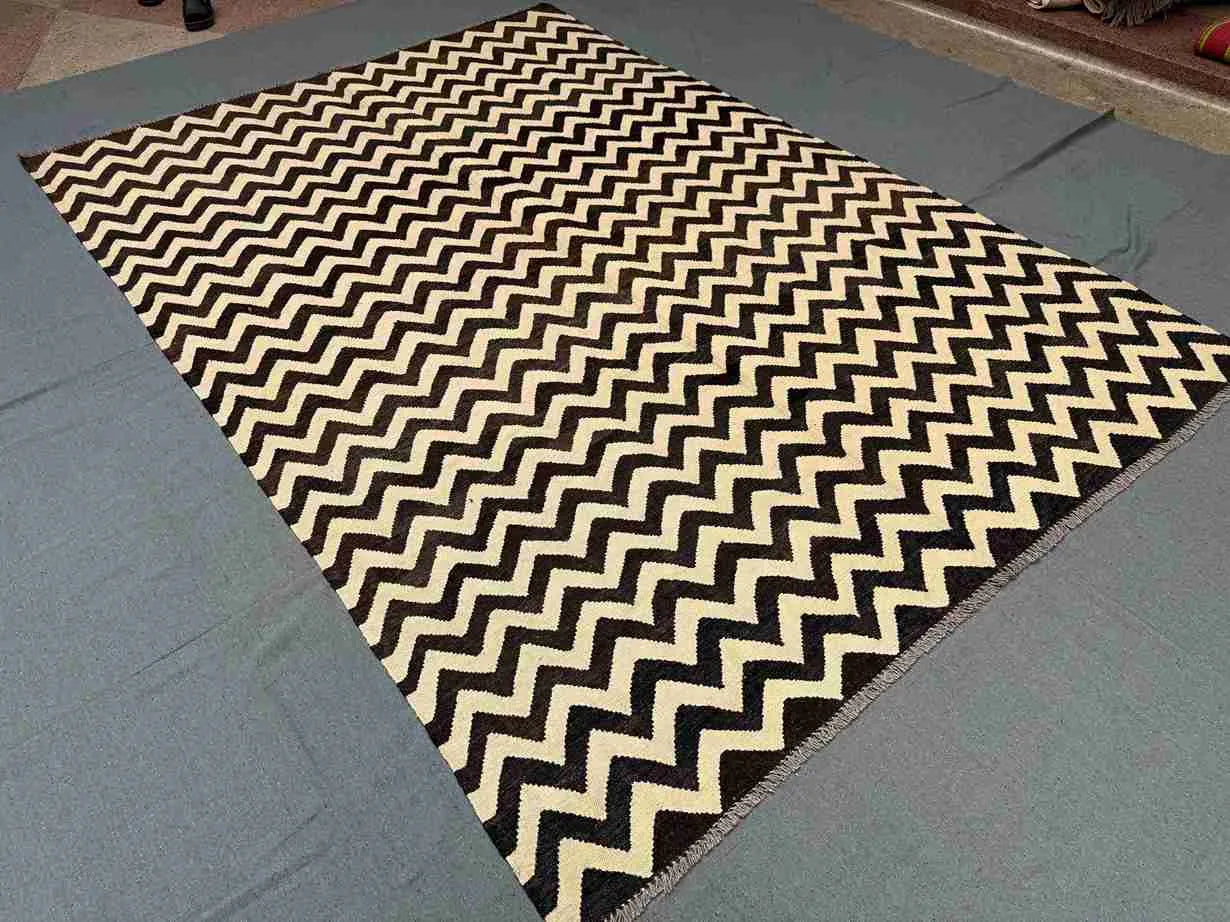 Turkish Kilim rug displayed in modern interior setting