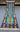 Full top-down view of authentic Turkish wool kilim runner rug 1.1x6.5 ft