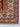 Corner pattern of boho red Turkish rug with traditional geometric design