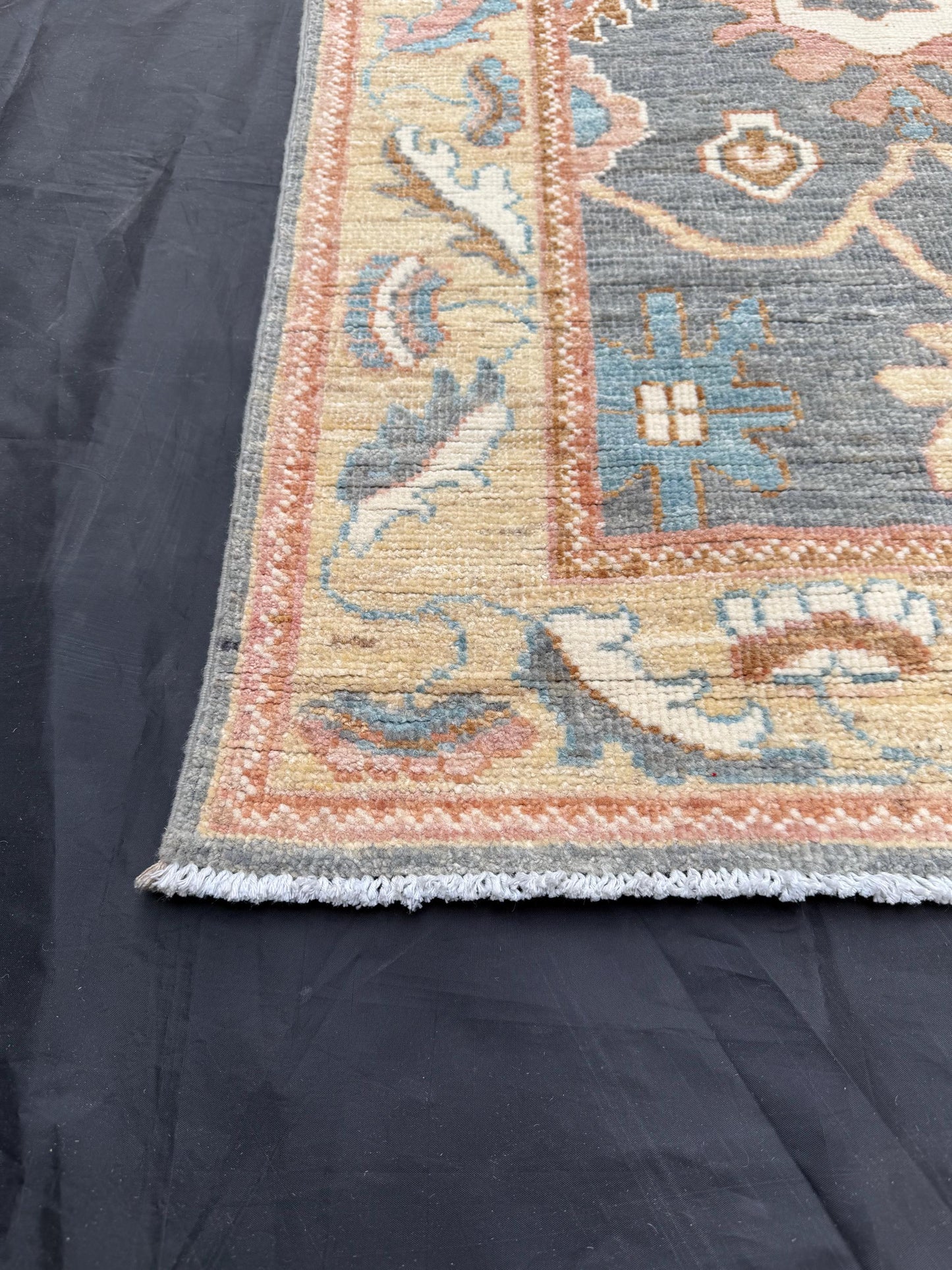 11 ft Handmade Soft Pastel Runner Rug,Neutral Tone Turkish Runner,Turkish Hallway Runner,Handmade Carpet for Hallways or Entryways.