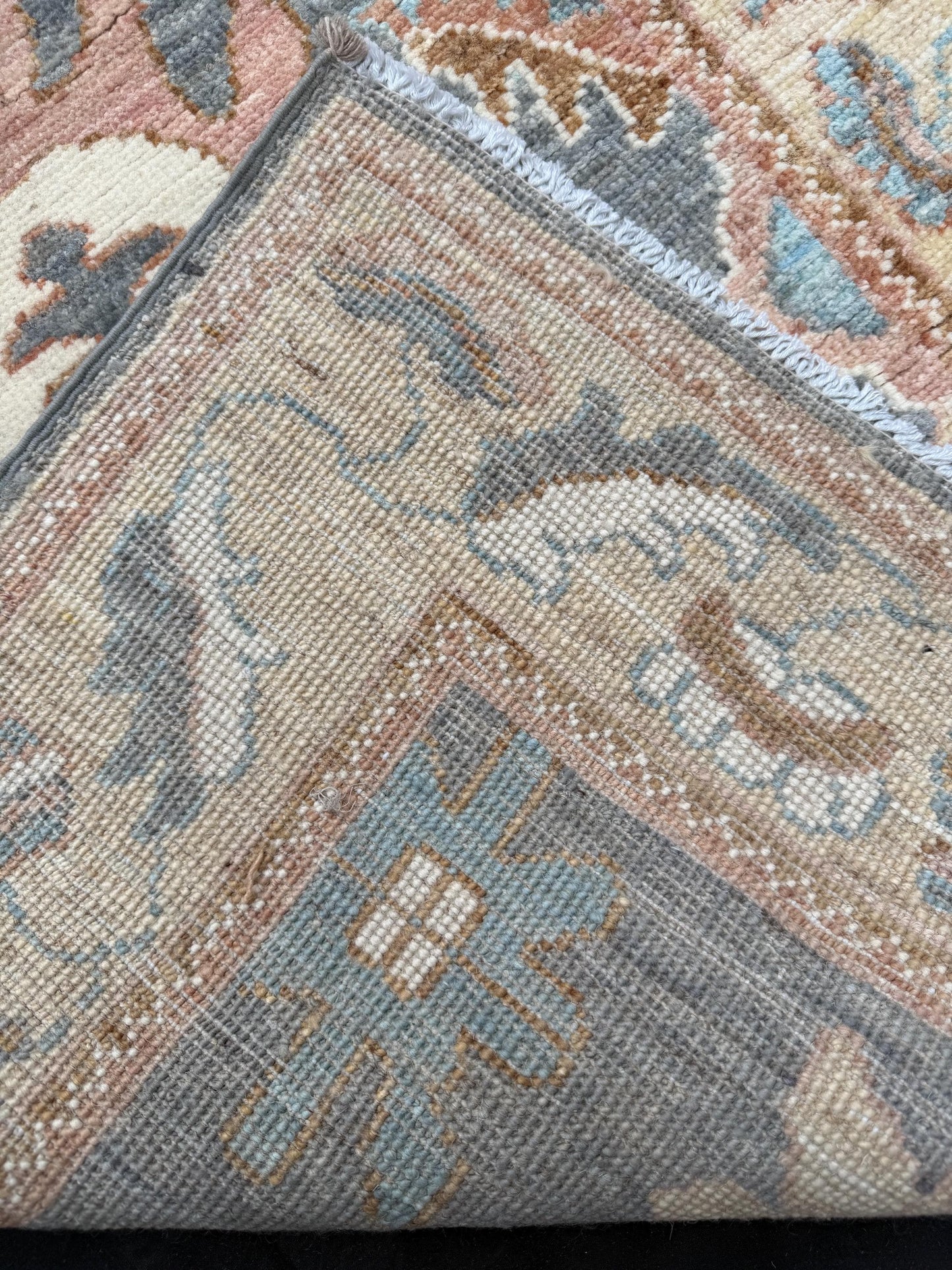 11 ft Handmade Soft Pastel Runner Rug,Neutral Tone Turkish Runner,Turkish Hallway Runner,Handmade Carpet for Hallways or Entryways.