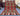 Full top-down view of red tribal Kilim wool rug 5.4x8.1 ft