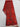 Folded view of 3x10 Oriental red rug highlighting wool silk knotting and quality