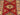 Detailed tribal pattern of 3x5 red and beige Turkish-Kazakh wool carpet