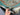 Handmade turquoise and green Mamluk rug in hands – 5x8 wool and silk Oriental carpet