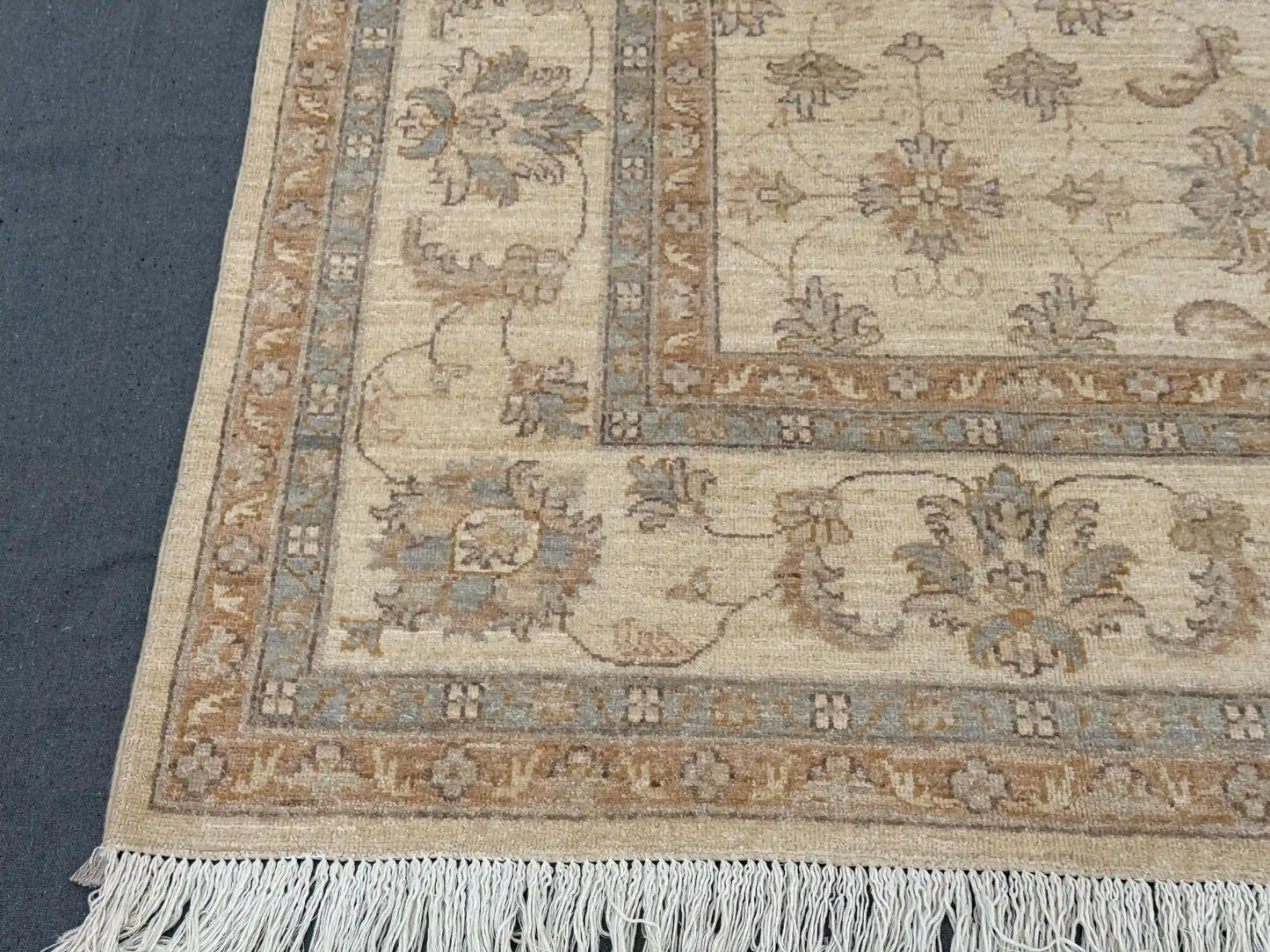 Corner detail of Persian-style wool Ziegler rug