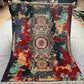 Full view of 5x7 one-of-a-kind modern Persian-style wool and silk rug