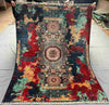 Full view of 5x7 one-of-a-kind modern Persian-style wool and silk rug