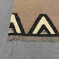 Corner detail of 6x9 geometric Kilim rug highlighting fine craftsmanship.