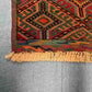 Corner weave detail of wool handmade Afghan rug