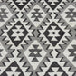 Close-up of wool flatweave texture on handmade Turkish Kilim rug.