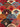 Close-up of multicolor geometric pattern on wool bohemian runner rug.