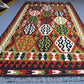 Boho-style handmade Kilim rug enhancing living room décor