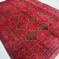 Border design close-up of vintage tribal wool rug