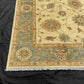 Detailed corner weave of handmade 6x8 Chobi area rug