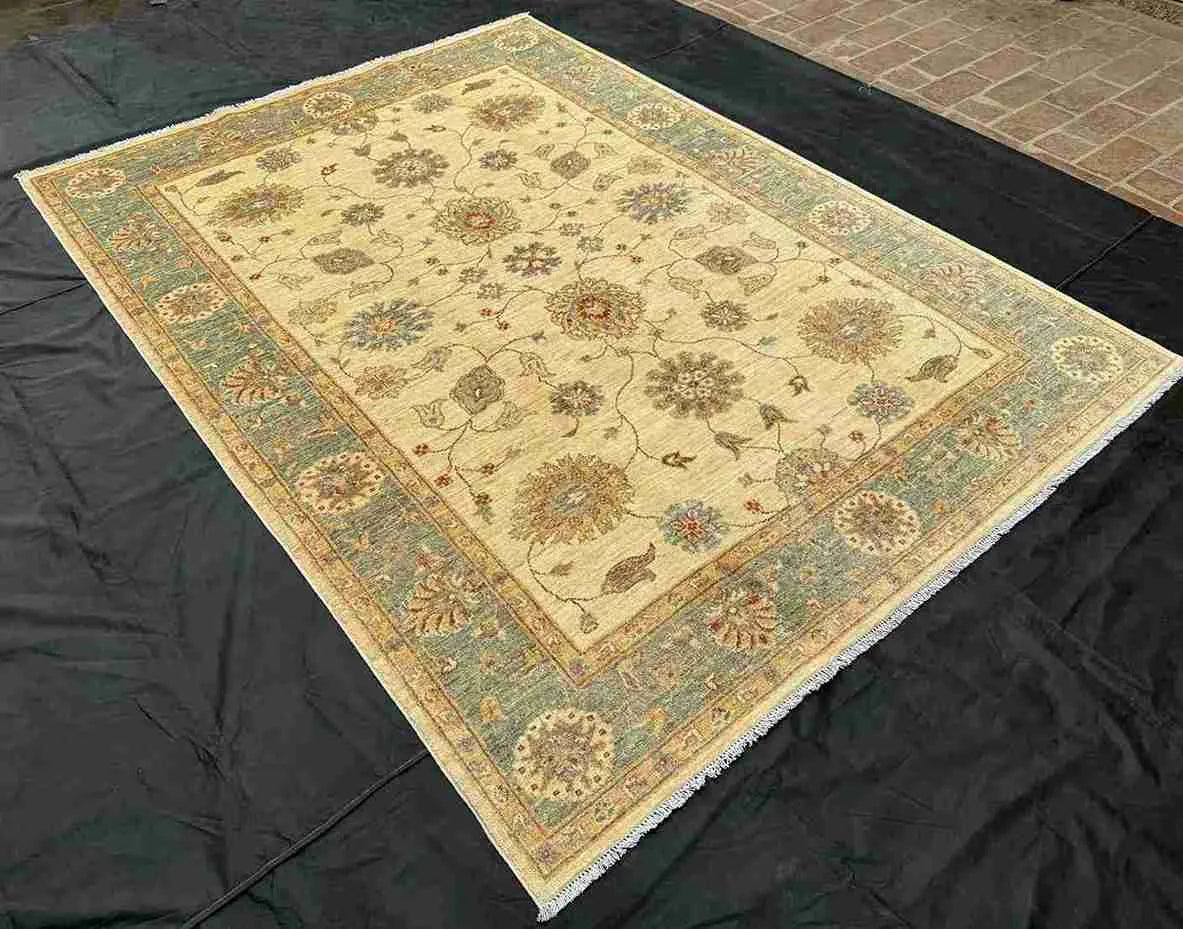 Oriental-style Chobi rug enhancing luxury home decor
