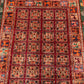 Close-up of wool Pazyryk rug with tribal pattern