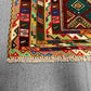 Corner detail of Persian Afghan kilim rug with multicolor tribal design