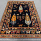 Decor view of Tree of Life wool rug with horse and floral motifs
