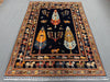 Decor view of Tree of Life wool rug with horse and floral motifs