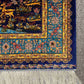 Hand-knotted silk edge detail of Persian Garden Rug