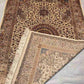 Close View of Folded Handmade Silk Rug