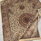Close View of Folded Handmade Silk Rug