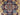 Folded edge view of vintage Persian Heriz wool carpet