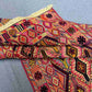Folded view of vintage wool Kilim runner rug