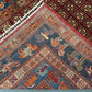 Folded view of authentic wool Pazyryk rug – showing handwoven texture