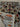 Folded Persian rug showing knotted back and silk sheen