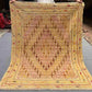 Full view of 4.9x5.8 handmade pastel Persian Afghan kilim rug