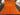 Full top-down view of 7x10 handmade orange overdyed Turkish wool rug