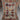 Full top-down view of blue and red Turkish handmade wool area rug