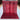 Full view of handmade red Oriental wool silk rug with geometric pattern