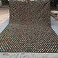 Full view of large 8x12 Turkish Kilim rug – handmade wool flatweave with vibrant geometric accents.
