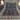 Full top-down view of navy and cream floral Chobi wool rug