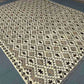 Geometric Turkish Kilim carpet styled in a cozy living space – hand-knotted earthy flatweave.