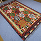 Geometric design Turkish Kilim rug in modern home setting.