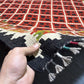 Authentic handmade red kilim rug 5x7 ft shown in hands – wool flatweave tribal carpet
