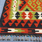 Corner detail showing the tight flatweave of multicolor tribal Kilim rug