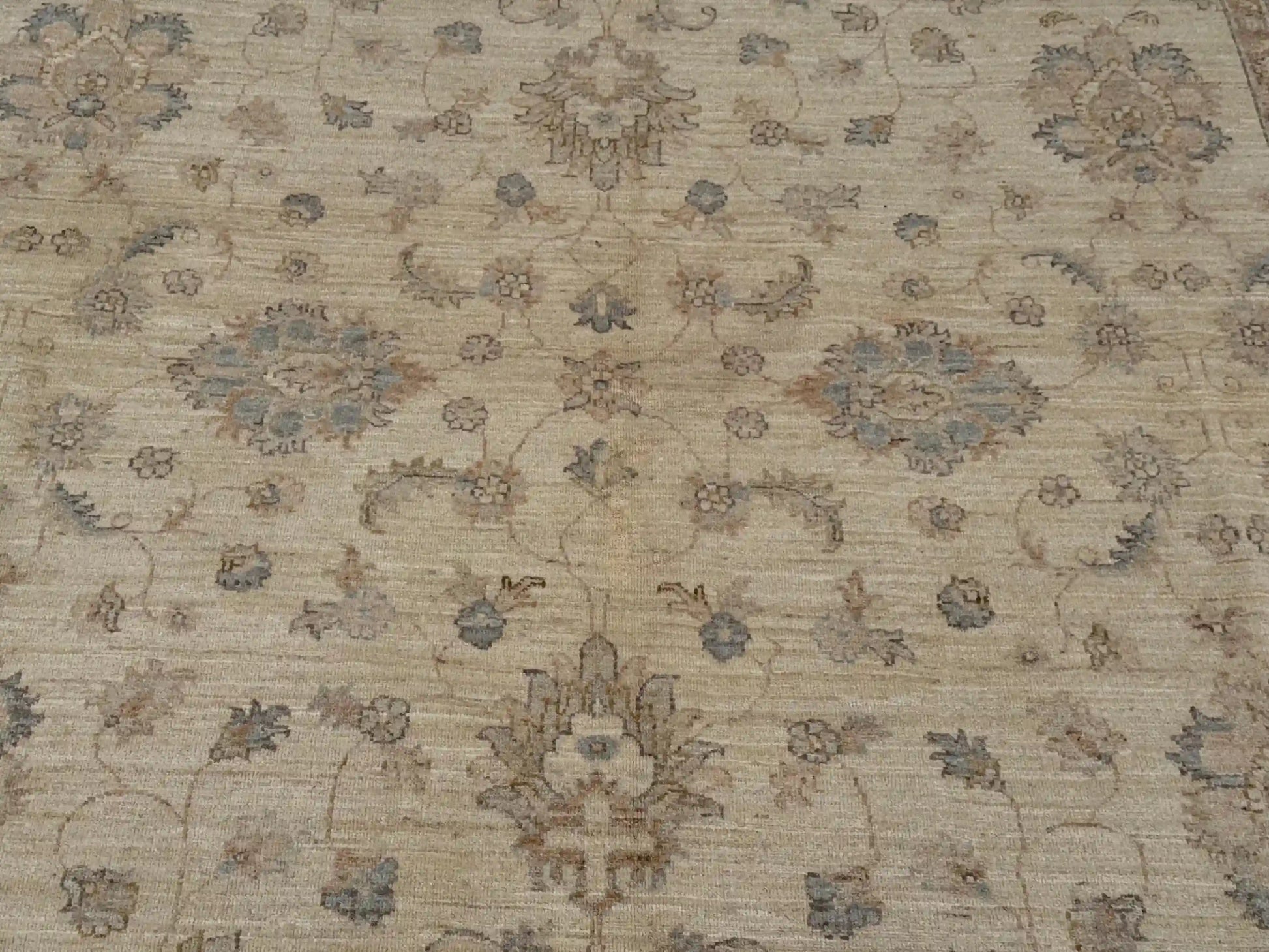  Close-up texture of luxury wool floral carpet