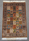 Artisan Silk Area Rug,Luxury Silk Area Rug,Vintage-Inspired Persian Style Decor,Exquisite Silk Patchwork Rug,Decorative Persian Silk Rug