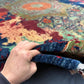 10x13 Large Handmade Wool on Silk Modern Mamluk Rug,One of Kind Modern Handmade Living room rug,Artisan Wool on Silk Mamluk Rug,10x13 Rug