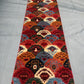 3x10 Colorful Bohemian Runner Rug– Handmade Wool rug with Geometric Patterns,Handwoven Tribal Runner Rug–Multicolor Wool Carpet for Hallways