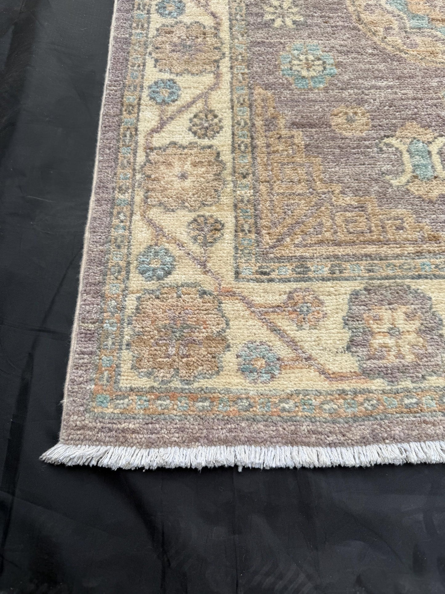 3x13 Handmade Oushak Runner Rug - Elegant Turkish Wool Hallway Carpet in Pastel Tones,Pastel Toned Khotan Runner rug,13 ft Soft runner rug