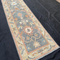 11 ft Handmade Soft Pastel Runner Rug,Neutral Tone Turkish Runner,Turkish Hallway Runner,Handmade Carpet for Hallways or Entryways.