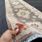 18  ft Extra long Handmade Khotan Persian Runner Rug-Turkish Oriental Wool Hallway Runner rug in Pastel Tones,Brown Beige Toned Runner rug.